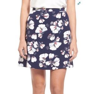 Bobeau floral print skirt